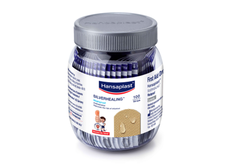 Silverhealing washproof Wound Plaster Jar | Antibacterial plaster for faster wound healing  | Hansaplast
